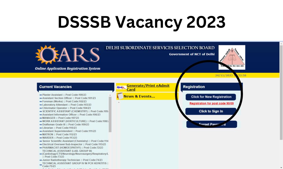 DSSSB Vacancy 2023 How to apply in DSSSB Salary, age limit, exam pattern, and Get notification pdf