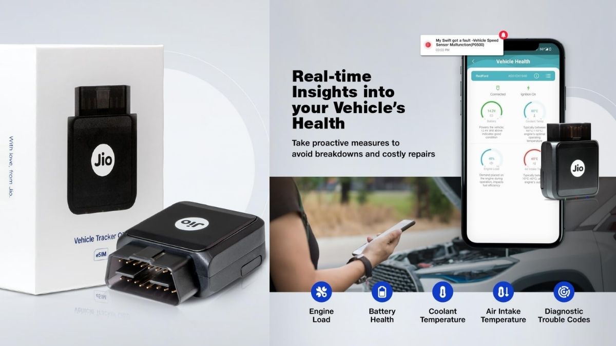 Jio Motive To make your car smart, Reliance Jio introduces JioMotive, an easy-to-install OBC gadget.
