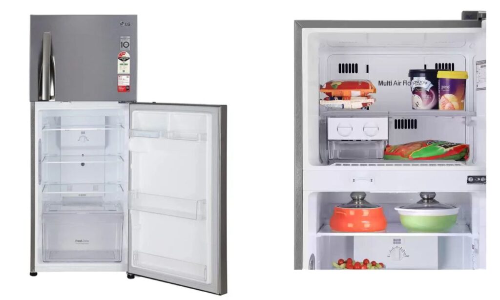 LG 242 L Frost Free Double Door 3 Star Refrigerator with Smart Inverter