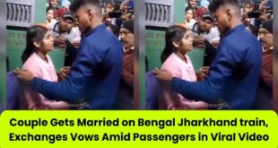 Train Passenger Viral Video Loved couple got married in a moving train, video went viral!