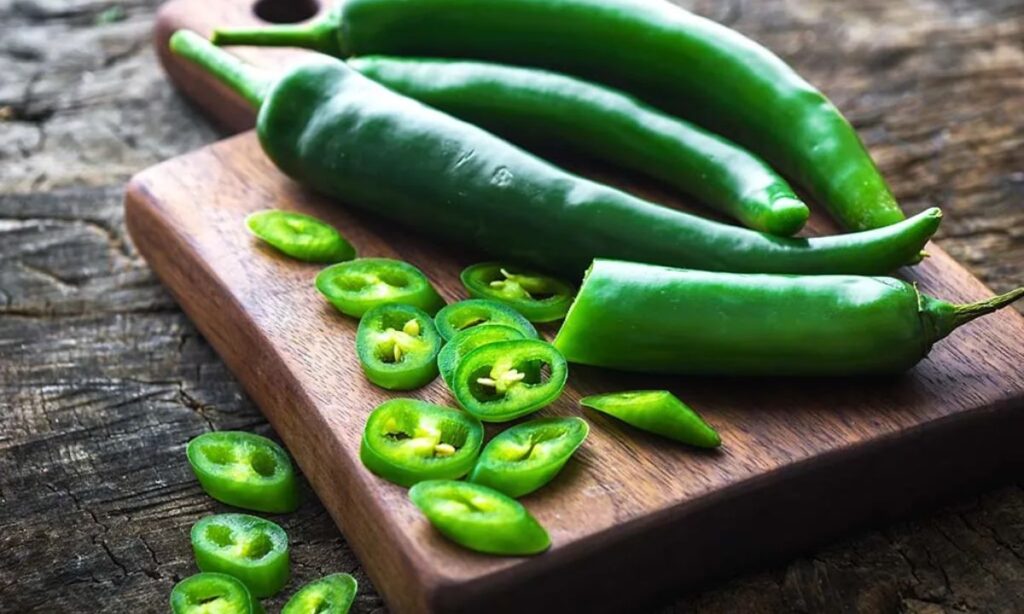 Green chillies – two